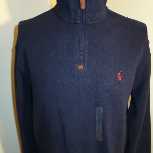 Polo Ralph Lauren half Zip Jumper Pullover Sweater Sweatshirt Pullover New L NWT